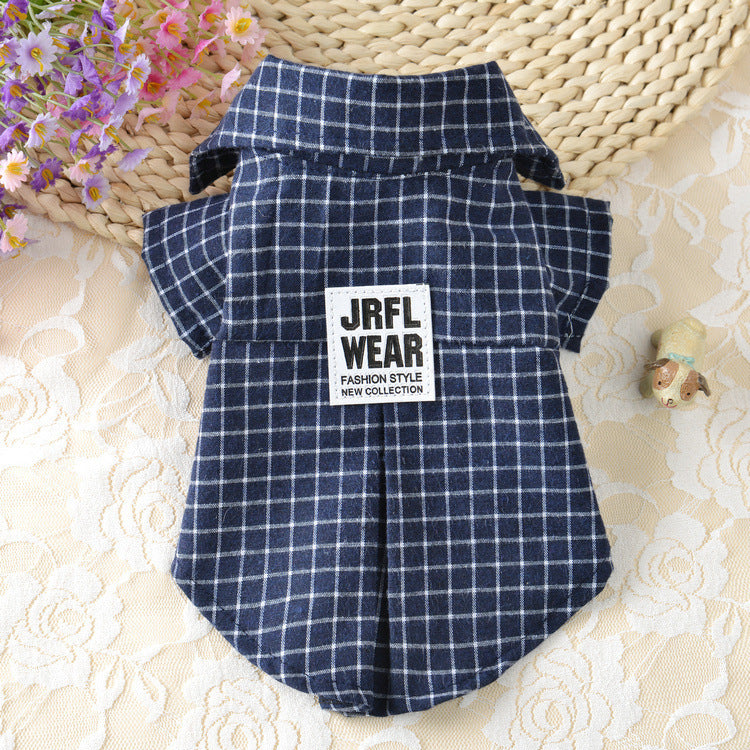 Plaid Cat Shirt Pet Dog Dress