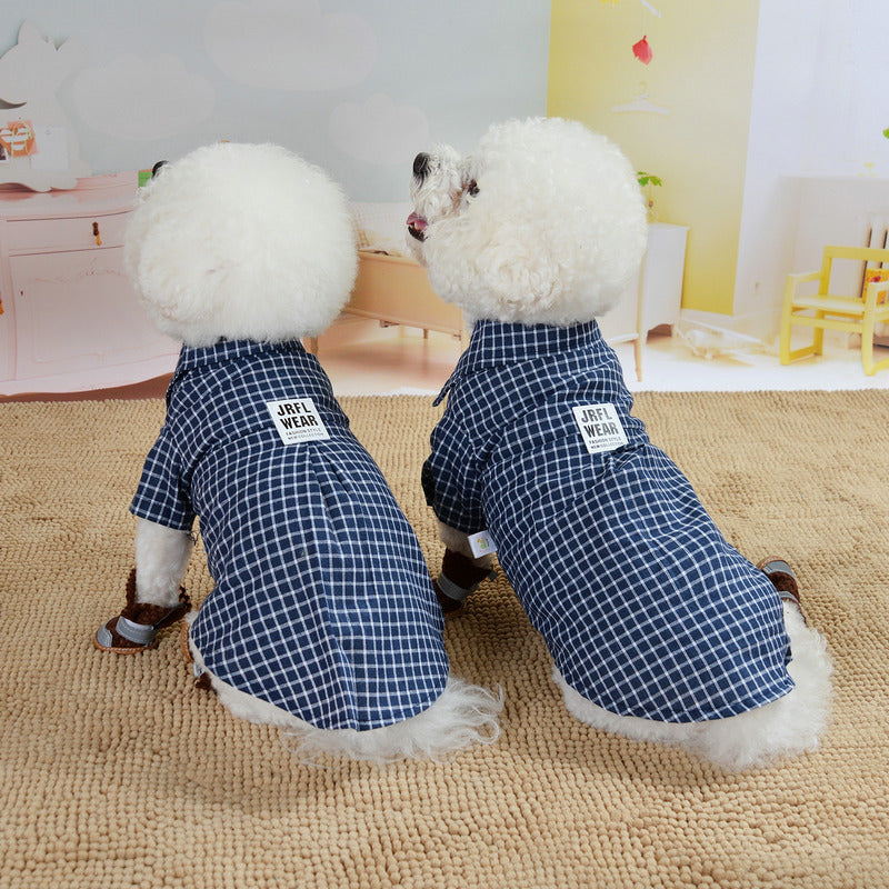 Plaid Cat Shirt Pet Dog Dress