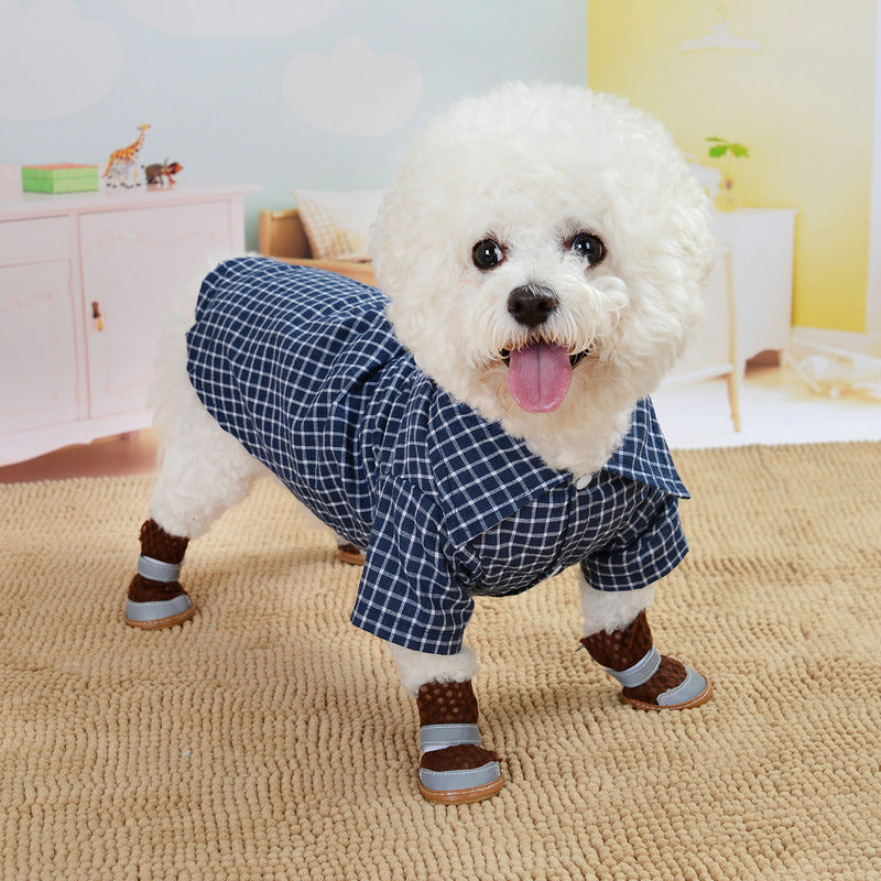 Plaid Cat Shirt Pet Dog Dress