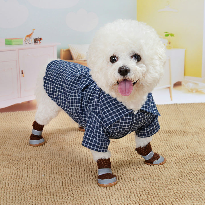 Plaid Cat Shirt Pet Dog Dress
